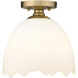 Brinkley 1 Light 9.5 inch Brushed Champagne Bronze Semi-Flush Ceiling Light